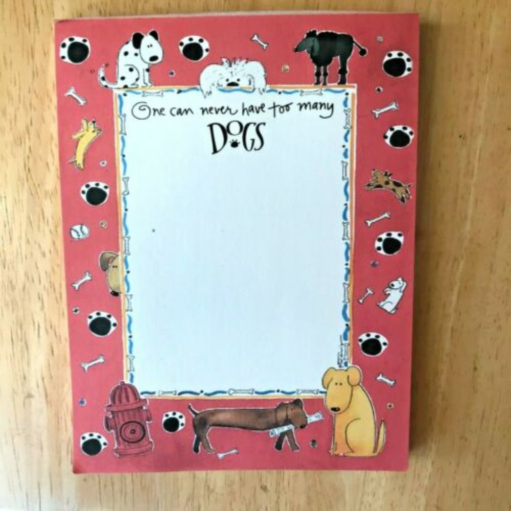 One can never have too many dogs notepad Kathy Davis Collection 74 sheet…